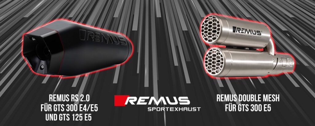 REMUS RS 2.0 und REMUS Double Mesh für Vespa GTS