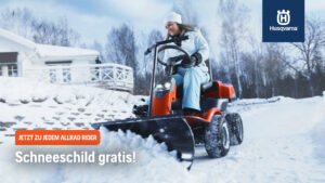 Rider Aktion Husqvarna gratis Schneeschild